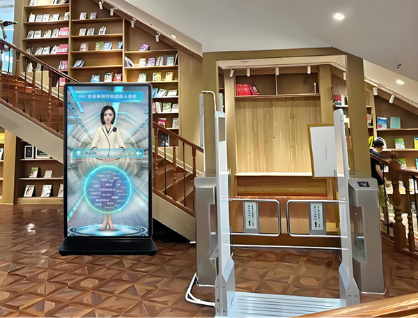 AI数字人透明屏展示柜